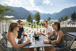 great lake view - on the sun terrace of the Lagoon restaurant